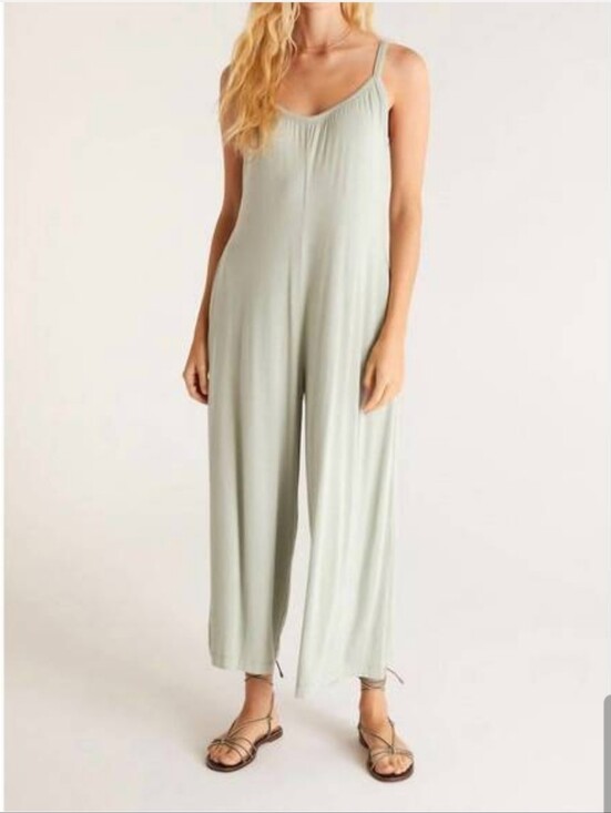 Z Supply Dresses & Skirts - Z Supply Day Off Wide Leg Sleeveless Jumpsuit Smoked Sage  S